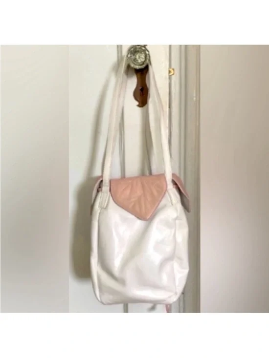 Made in Italy Paolo Masi White Pink Leaf Leather Purse - Picture 5 of 14